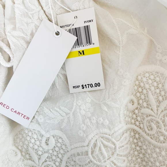NWT Red Carter Off Shoulder Embroidered Blouse - Picture 6 of 6